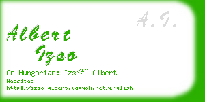 albert izso business card